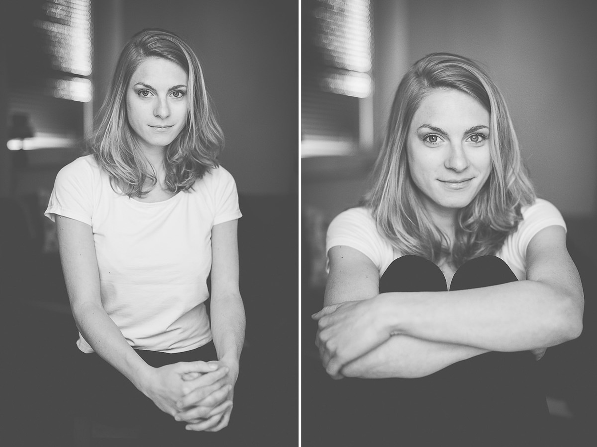 natürliche Portraitfotos einer Schauspielerin in schwarz-weiß | Foto: Hanna Witte