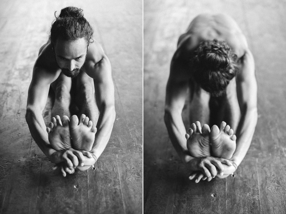Yoga Fotos in schwarz-weiss