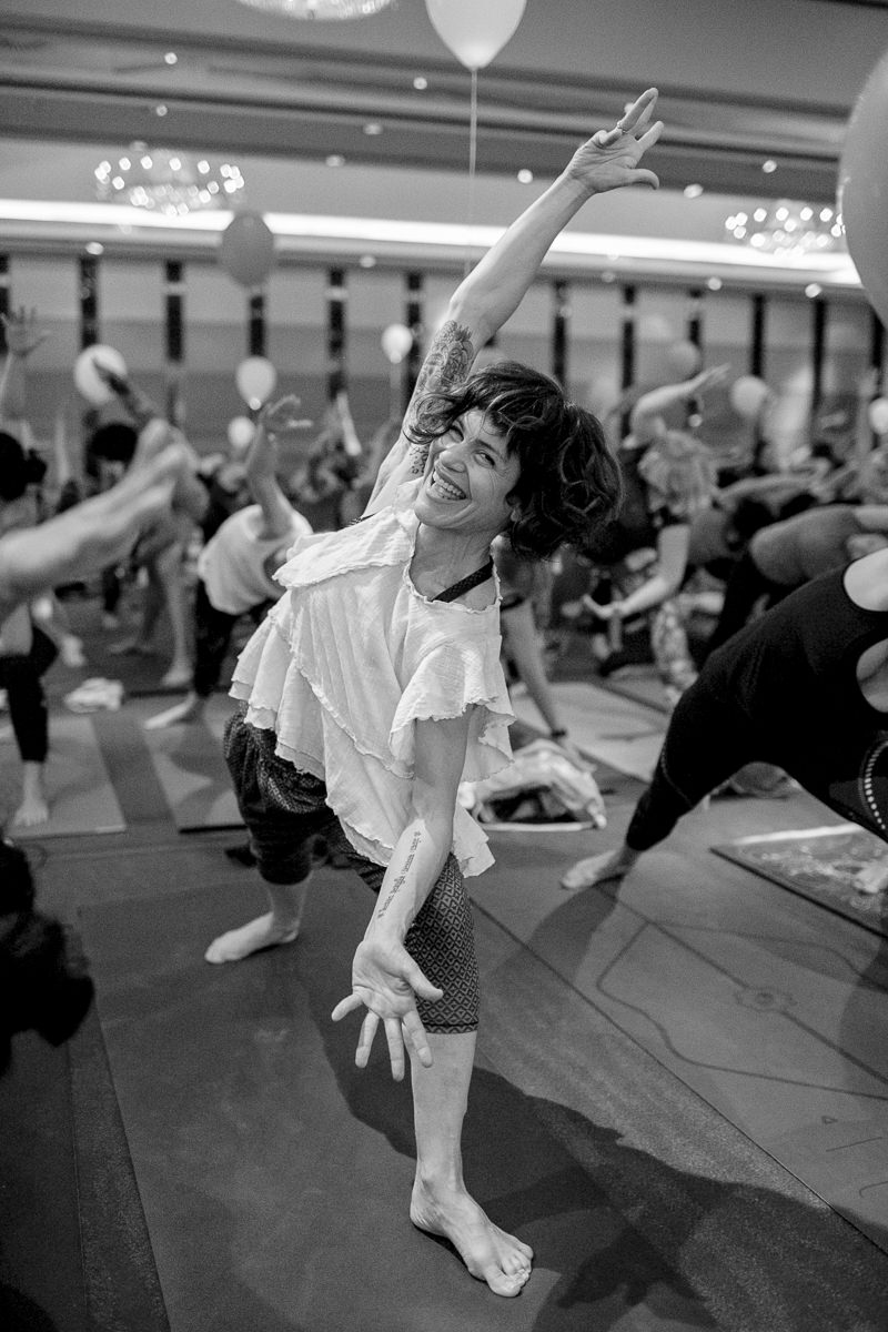 Yoga teacher Jasmine Tarkeshi at the Yoga Conference Germany 2018