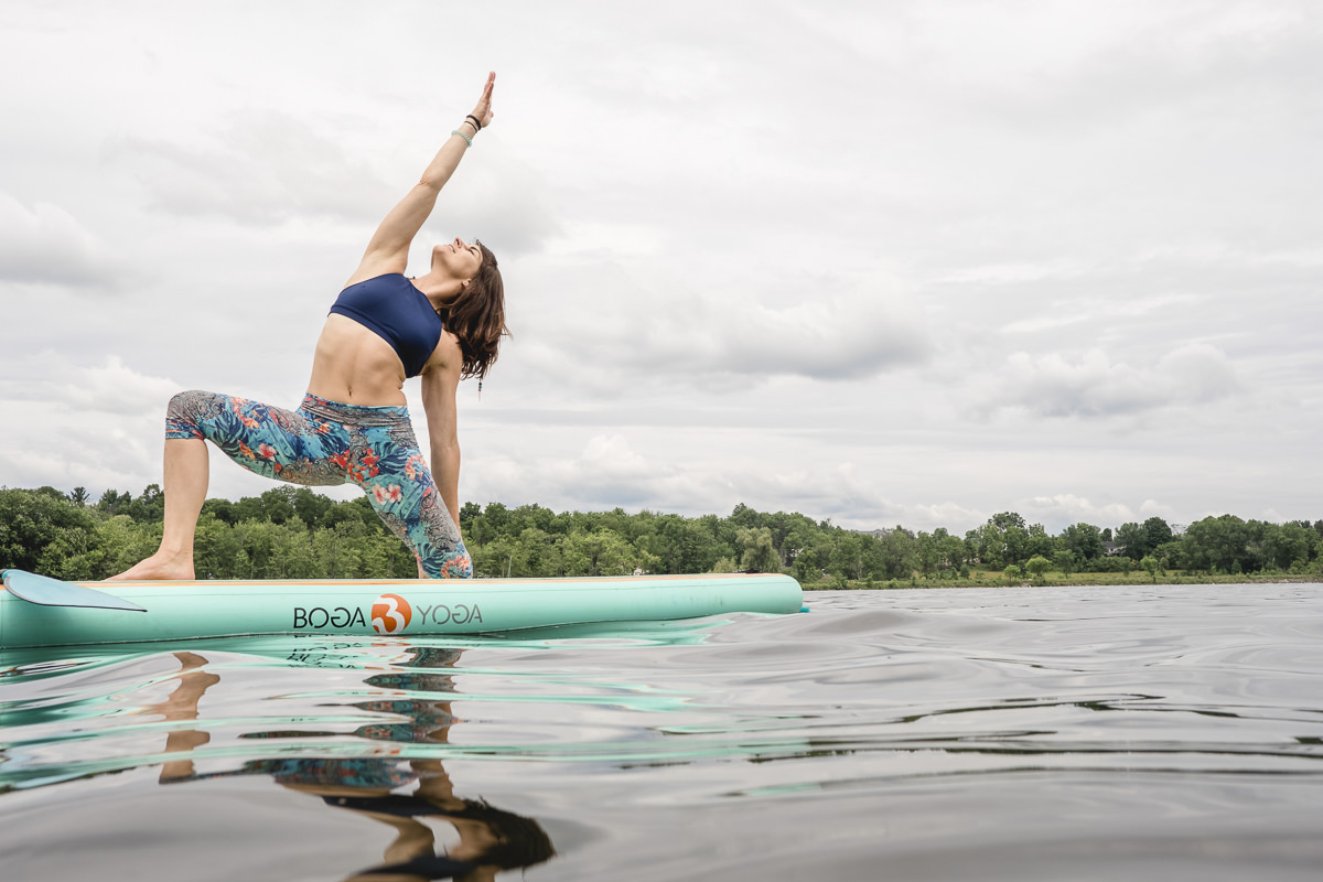 Stéphanie Ouellette Rienks during her paddle board yoga class at the Groove Festival Canada