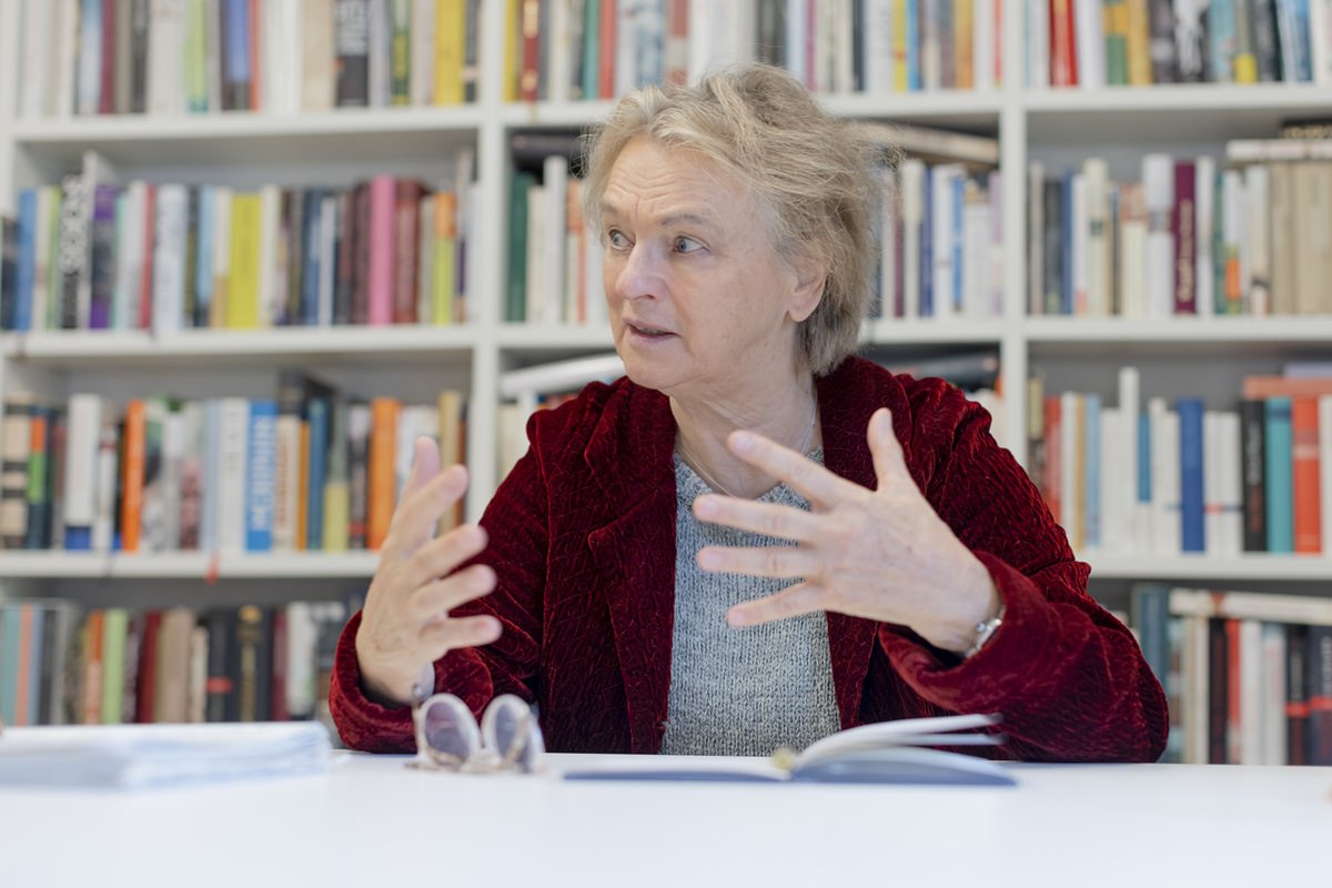 Elke Heidenreich während ihres Interviews mit der Draussenseiter Redakteurin | Foto: Hanna Witte